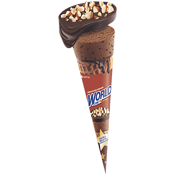 40213207 3 Havmor Ice Cream World Cone Double Belgian Chocolate 