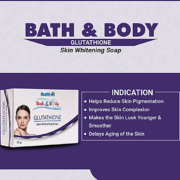 Buy Healthvit Skin Whitening Soap Bath Body Glutathione Online