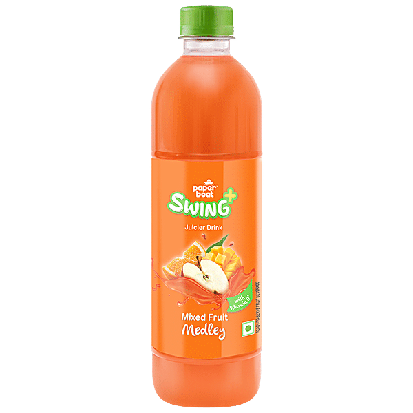 Paperboat Swing Mixed Fruit Medley Juice - Enriched With Vitamin D, No  GMOs, 600 ml