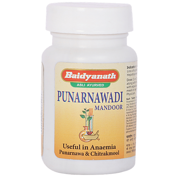 Buy Baidyanath Punarnavadi Mandoor Tablet - Useful In Anaemia Online At ...