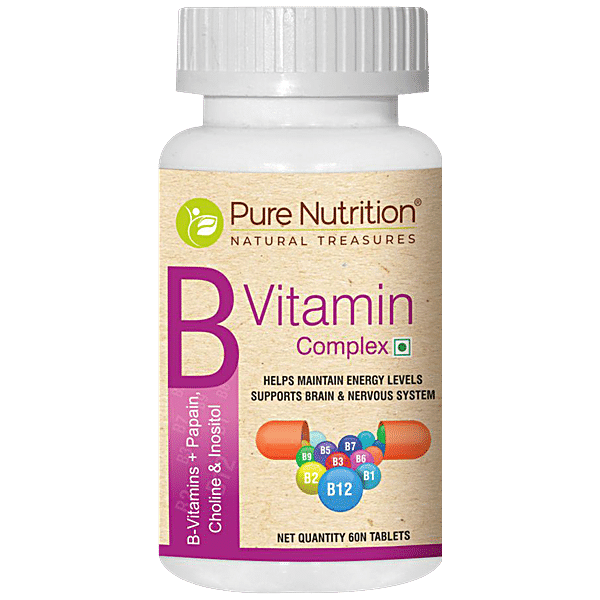 Buy Pure Nutrition Vitamin B Complex Tablet - Papain, Choline ...