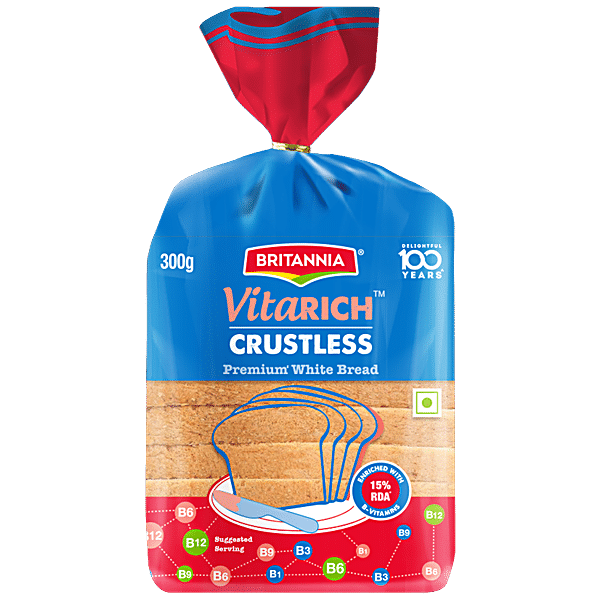 Buy Britannia Vitarich Premium White Bread - Crustless - Enriched With ...