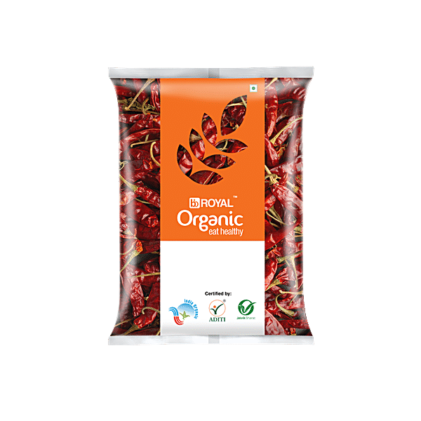 Buy BB Royal Organic Red/Guntur Chilli - Whole Online at Best Price of ...