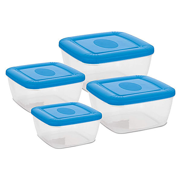 Princeware Dal Chana Plastic Storage Container/Dabba Set - Twister,  BPA-Free, 9431, Violet, 1.23 L