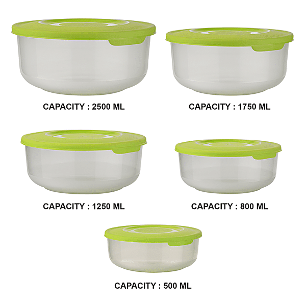 Buy Asian Dryfruit/Pasta Plastic Storage Dabba/Containers Set Super Seal -  BPA-Free, Green Online at Best Price of Rs 310 - bigbasket