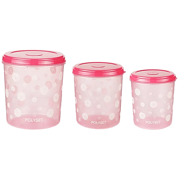 Kotak Sales Flower Shape 4 Pieces Set Plastic Container Jar