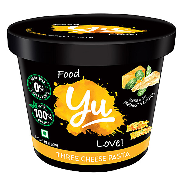 Buy Yu Three Cheese Instant Cup Pasta - Wholesome, No Preservatives ...