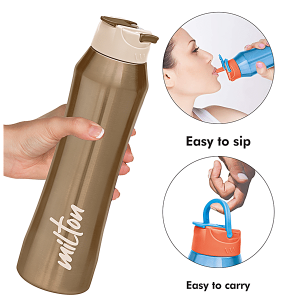 Buy Milton Stark 900 Thermosteel Hot & Cold Water Bottle - Durable, Leak  Proof, Rose Gold Online at Best Price of Rs 1029 - bigbasket