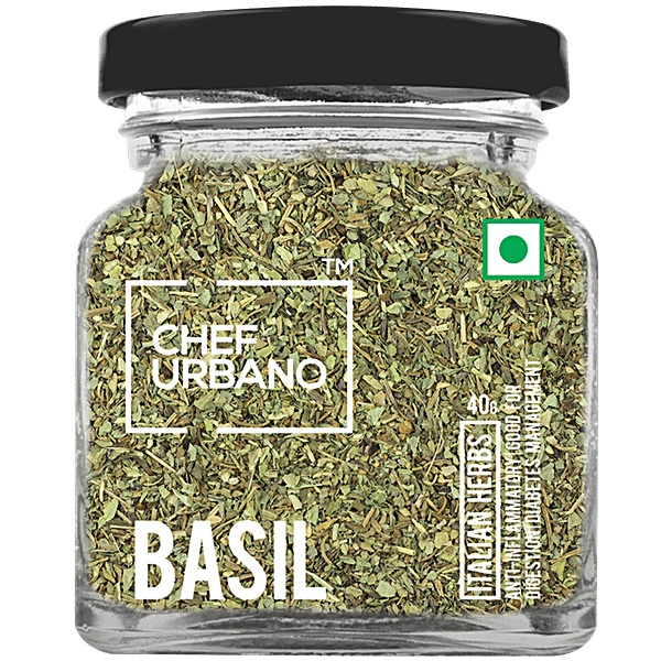 Chef Urbano Basil Italian Herbs Anti inflammatory Good For Digestion Diabetes Management 40 g