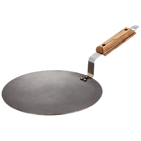 Skyrich Iron Roti Tawa Pan with Steel Handle (Black) - Set of 2 Flat Pan 10  cm diameter with Lid 100 L capacity Price in India - Buy Skyrich Iron Roti  Tawa