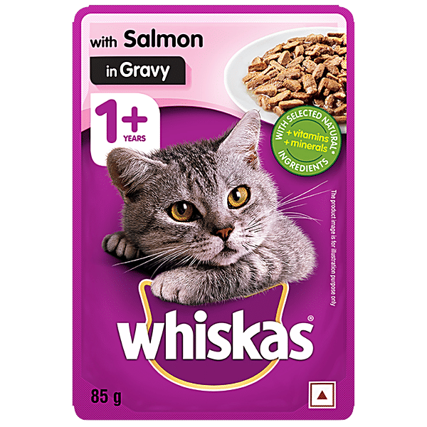 Buy Whiskas Wet Cat Food Adult 1 Year Salmon In Gravy For