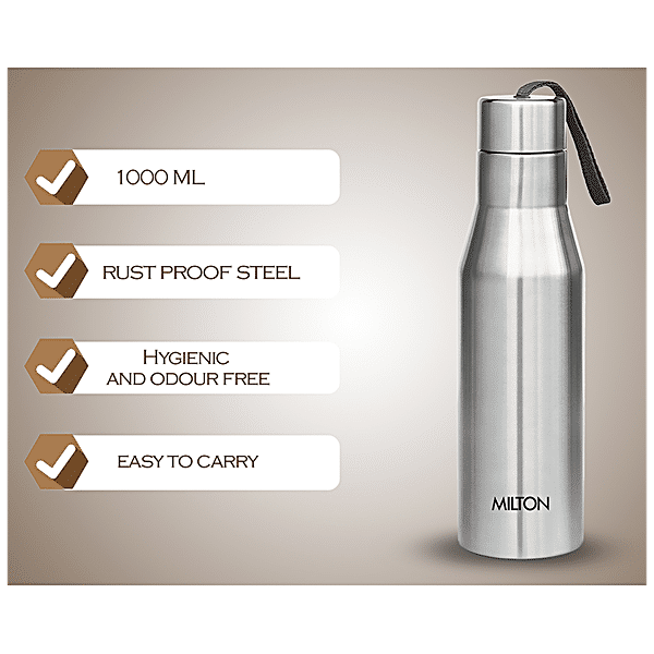 Buy Super Stainless Steel Odour Free Bottle Online - Milton