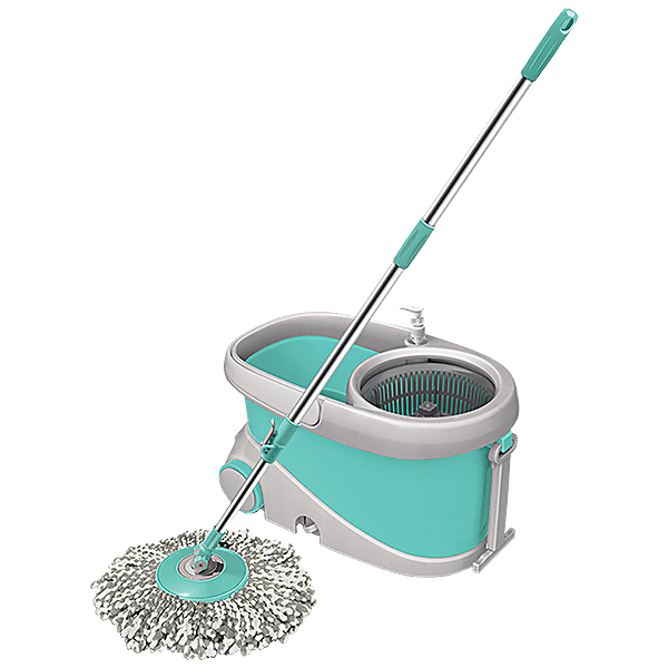 Buy Spotzero Wave Spin Mop Set - Plastic, With Rod, Aqua Green Online ...