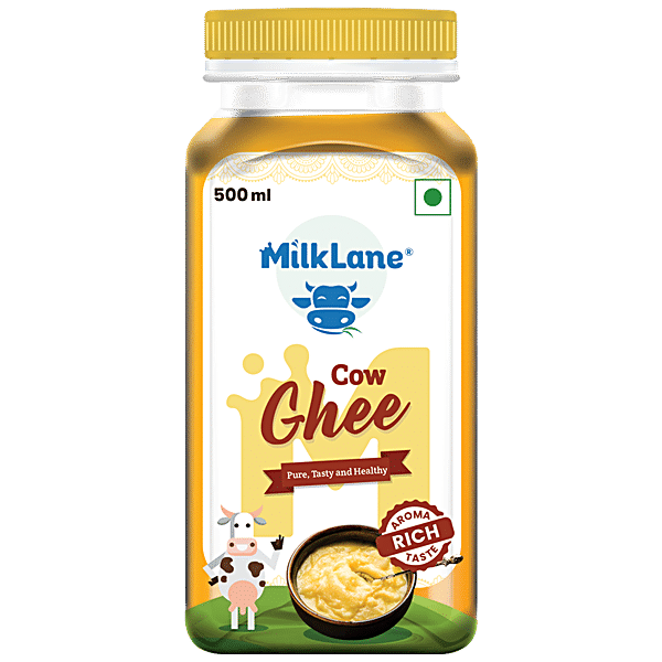 MilkLane Pure Desi Cow Ghee Aromatic Omega 3 6 Rich 500 ml