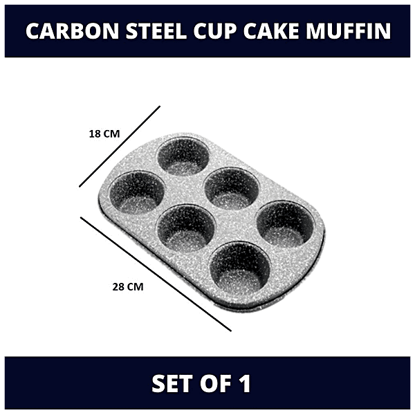 Non-stick Muffin, Cupcake Pan - 6 Slot