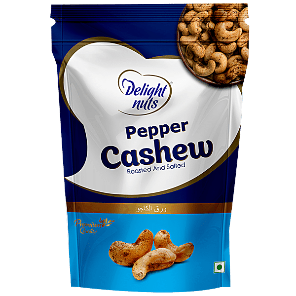 Buy Delight Nuts Pepper Cashew Roasted And Salted Premium Rich In Fibre Protein And Vitamins 