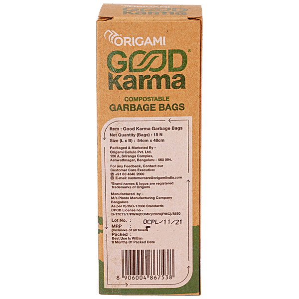 Origami Good Karma Compostable Garbage Bags- Medium