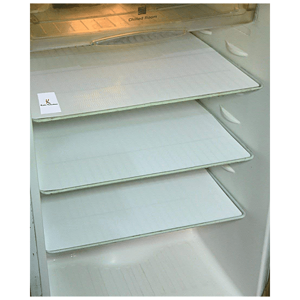 Refrigerator Mats Of Multicolour PVC Plastic Of 4 Pcs Set Are Rectangular  Shaped