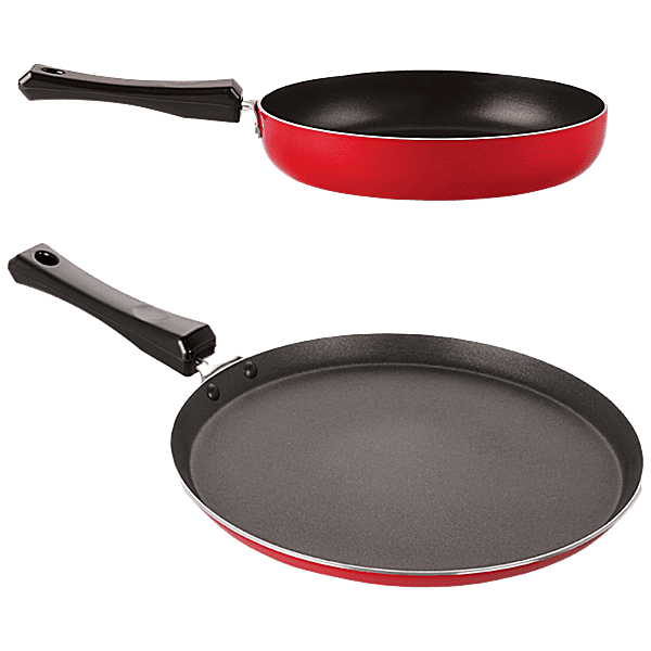 Buy Nirlon Induction Base Non-Stick Cookware Gift Set - Regal Purple, Dosa  Tawa 26 cm + Fry Pan 24 cm +Kadai with Glass Lid 24 cm Online at Best Price  of Rs 1499 - bigbasket