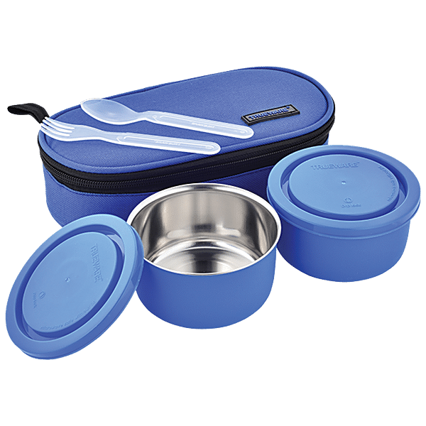 Buy Trueware Stainless Steel Lunch Box With Steel Containers - Elite 