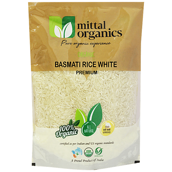 Buy Mittal Organics Basmati Rice White Premium Natural Pure No Chemicals Pesticide Free