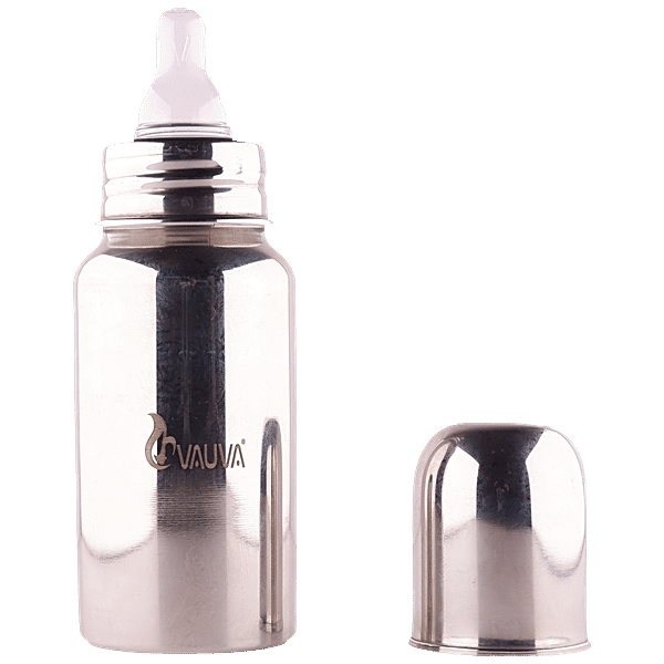 Steel Feeding Bottle with Anti-Colic Teat, Feeding Bottle with