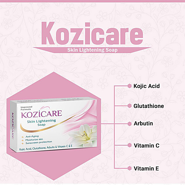 Kozicare Skin Lightening Soap Kojic Acid Vitamin E Arbutin 75 g