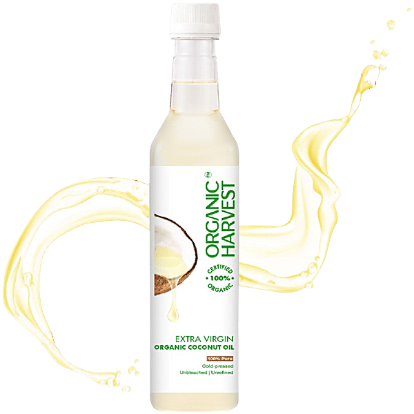 Buy Organic Harvest Extra Virgin Coconut Oil Cold Pressed Unbleached For Body Massage Skin 0730