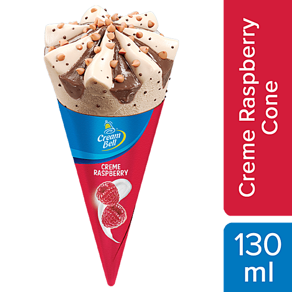 Buy Cream Bell Cone Ice Cream - Cream Raspberry, Rich & Creamy Online ...