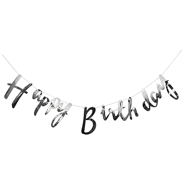 Buy CherishX Happy Birthday Letters Cursive Banner - For Girls, Boys ...