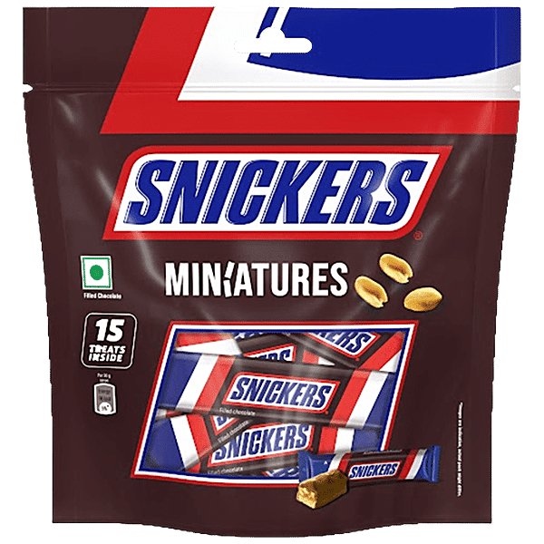 Snickers Minis Peanuts/Caramel/Nougat Milk Chocolate 10.48 Oz, Bite, Snack  & Fun Size Candy Bars