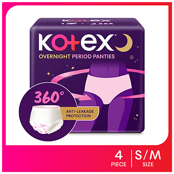 Buy Kotex Overnight Period Panties - Small/Medium Size, For Heavy Flow  Period Protection, Anti-Leakage Online at Best Price of Rs 148 - bigbasket