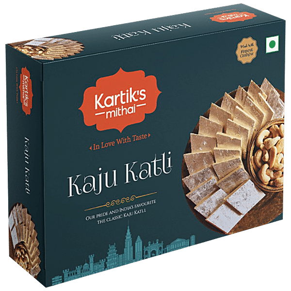 Buy Kartik's Mithai Kaju Katli - Made With Pure Desi Ghee Online at ...