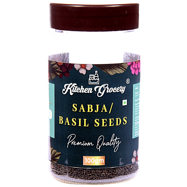 Kitchen Grocery Sabja Basil Seeds Mouth Freshener Rich In Fibre 100 g