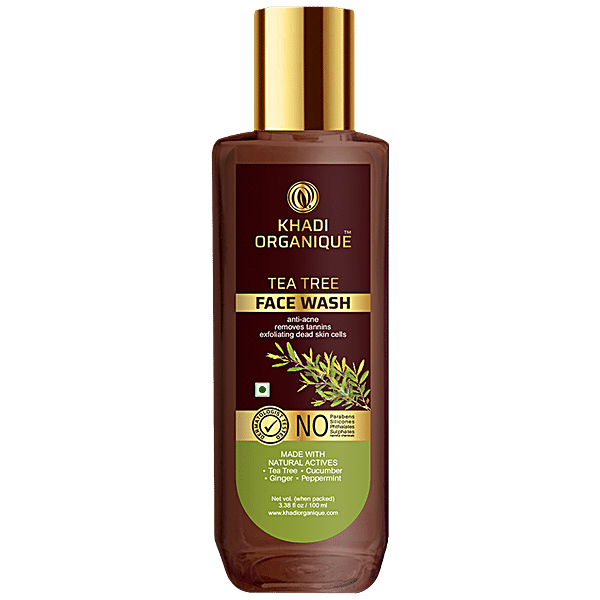 Buy Khadi Organique Tea Tree Face Wash - Removes Tan, Anti Acne ...