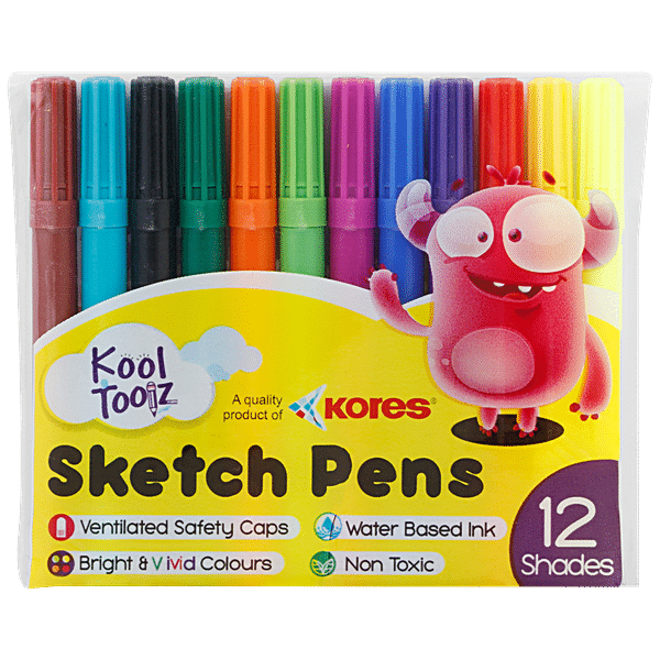 Buy Classmate Sketch Pens Assorted Colour 12 Pcs Online at the Best Price  of Rs 35 - bigbasket