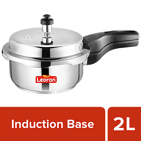 Buy Leoron by Srushti Gold Stainless Steel Outer Lid Pressure Cooker ...