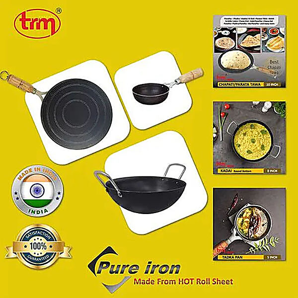 Cast Iron Roti Tawa Double Handled Cast Iron Crepe Pan - Temu