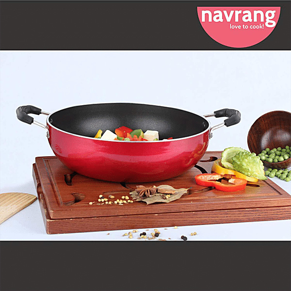 Buy Navrang Aluminium Fry Pan - Non Stick Coated, 20 cm, 2.2 mm, Bakelite  Handle Online at Best Price of Rs 349 - bigbasket