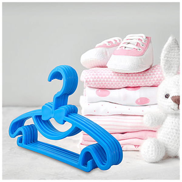 Baby Blue Plastic Kids Wear Set Hanger