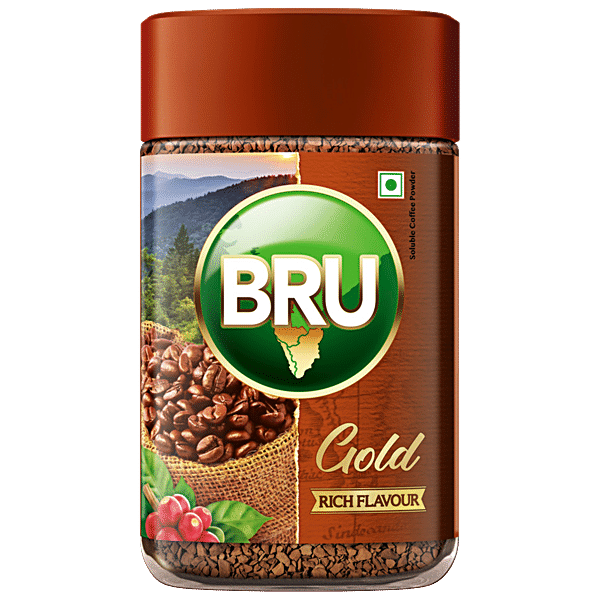 Buy BRU Gold Premium Freeze Dried Coffee - 100% Pure, Strong, Intense ...