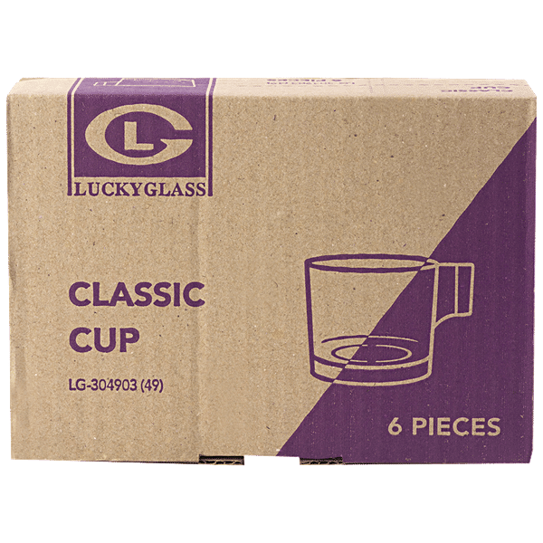 Buy Lucky Glass Classic Tea/ Coffee Cup - Dishwasher & Microwave Safe  Online at Best Price of Rs 199 - bigbasket