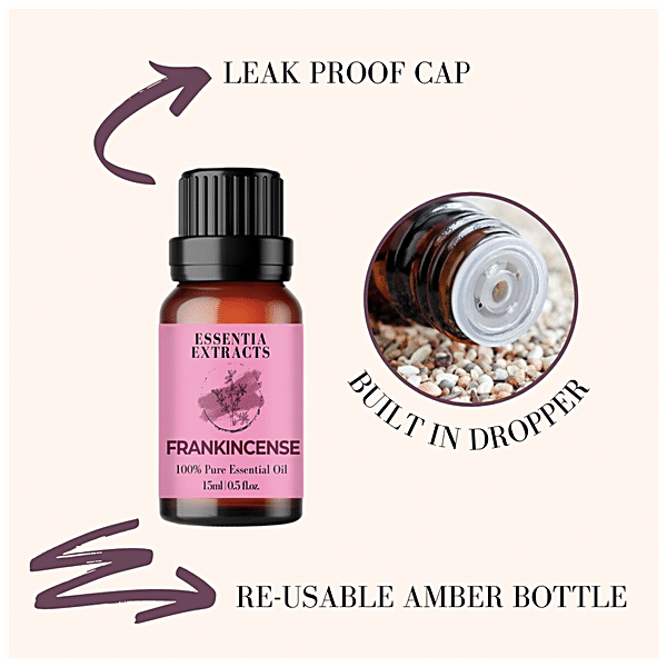 Frankincense Essential Oil - 100% Pure Single Origin 15 ml Amber Glass Dropper Bottle