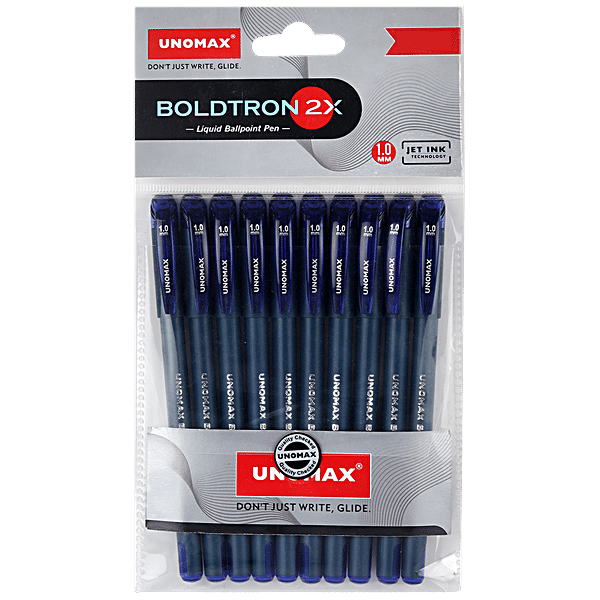 Buy Unomax Boldtron 2X Liquid Ball Pen - Jet Ink, For Smooth Writing, 1 ...