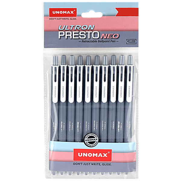 Buy Unomax Ultron Presto Neo Retractable Ball Pen - Jet Ink, For Smooth ...