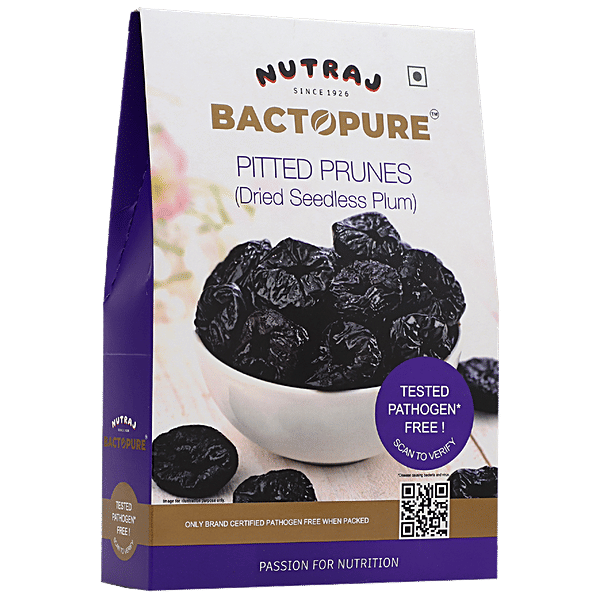 Buy Nutraj Bactopure Pitted Prunes Dried Seedless Plum Tested