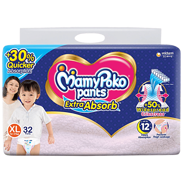 Buy Mamypoko Pants Extra Absorb Diapers - XL Online at Best Price of Rs ...