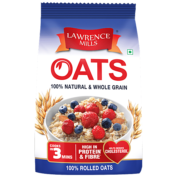 Buy Lawrence Mills Rolled Oats - 100% Natural & Whole Grain, High In ...