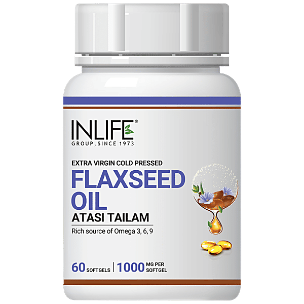 Buy Inlife Flaxseed Oil Softgels 1000mg Omega 3 6 9 Immunity