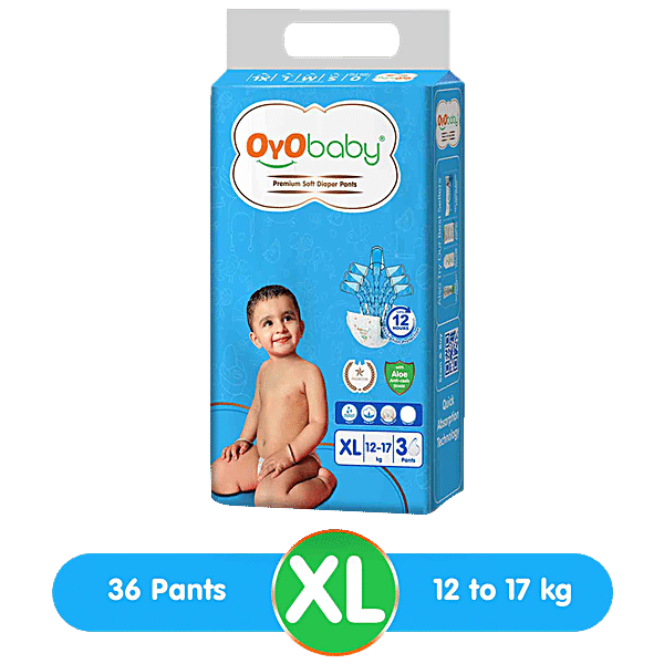 Buy OYO BABY Premium Soft Diaper Pants - Highly Absorbent, Prevents  Leakage, XL Online at Best Price of Rs 649 - bigbasket